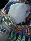 Mixed Metal Round Stretch Bracelet