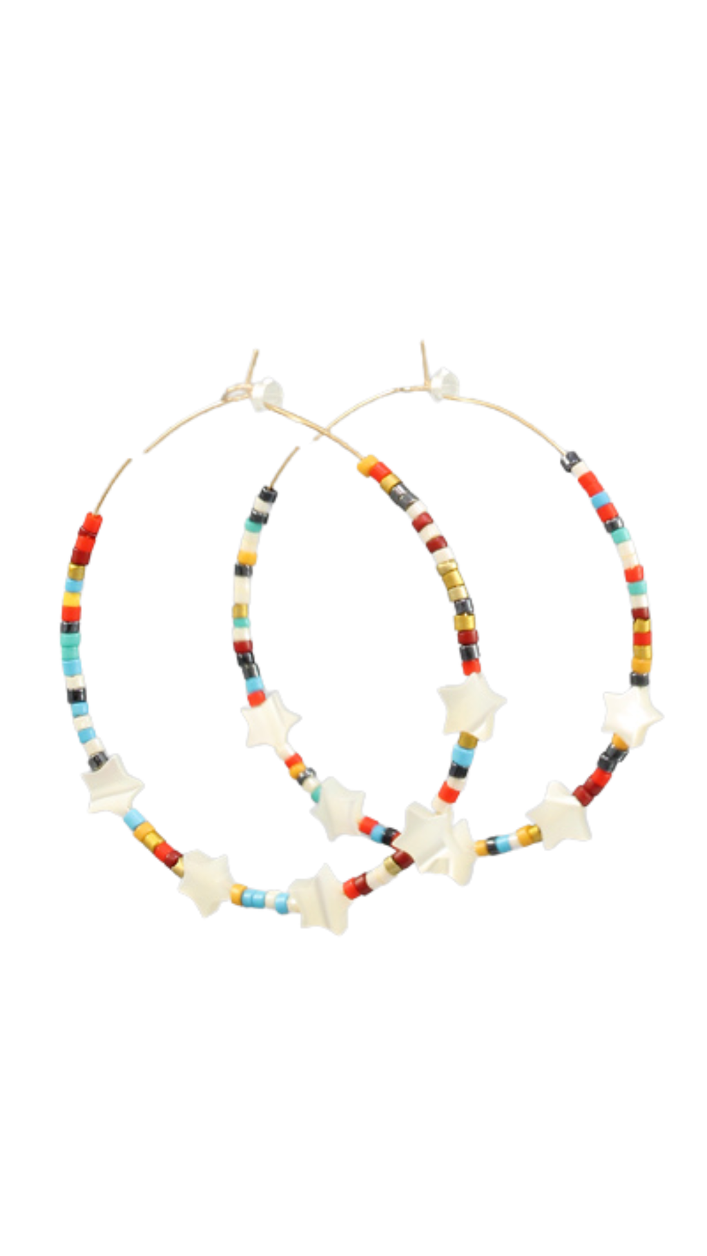 Baby You're a Star Beaded Hoops