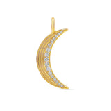 Fluted Crescent Moon Charm