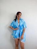Tie Dye Tassel Kimono