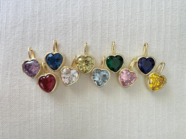 Mini Birthstone Heart Charm