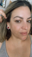 Natural Stone Teardrops with Pearls