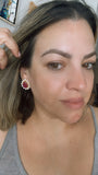 Natural Stone Teardrops with Pearls