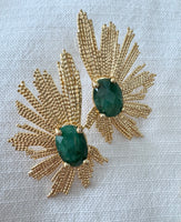 Gold and Natural Stone Feather Style Stunners