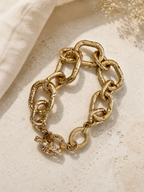 Hammered Gold Toggle Bracelet