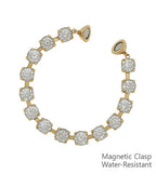 Rich B* Diamond Magnetic Closure Bracelet
