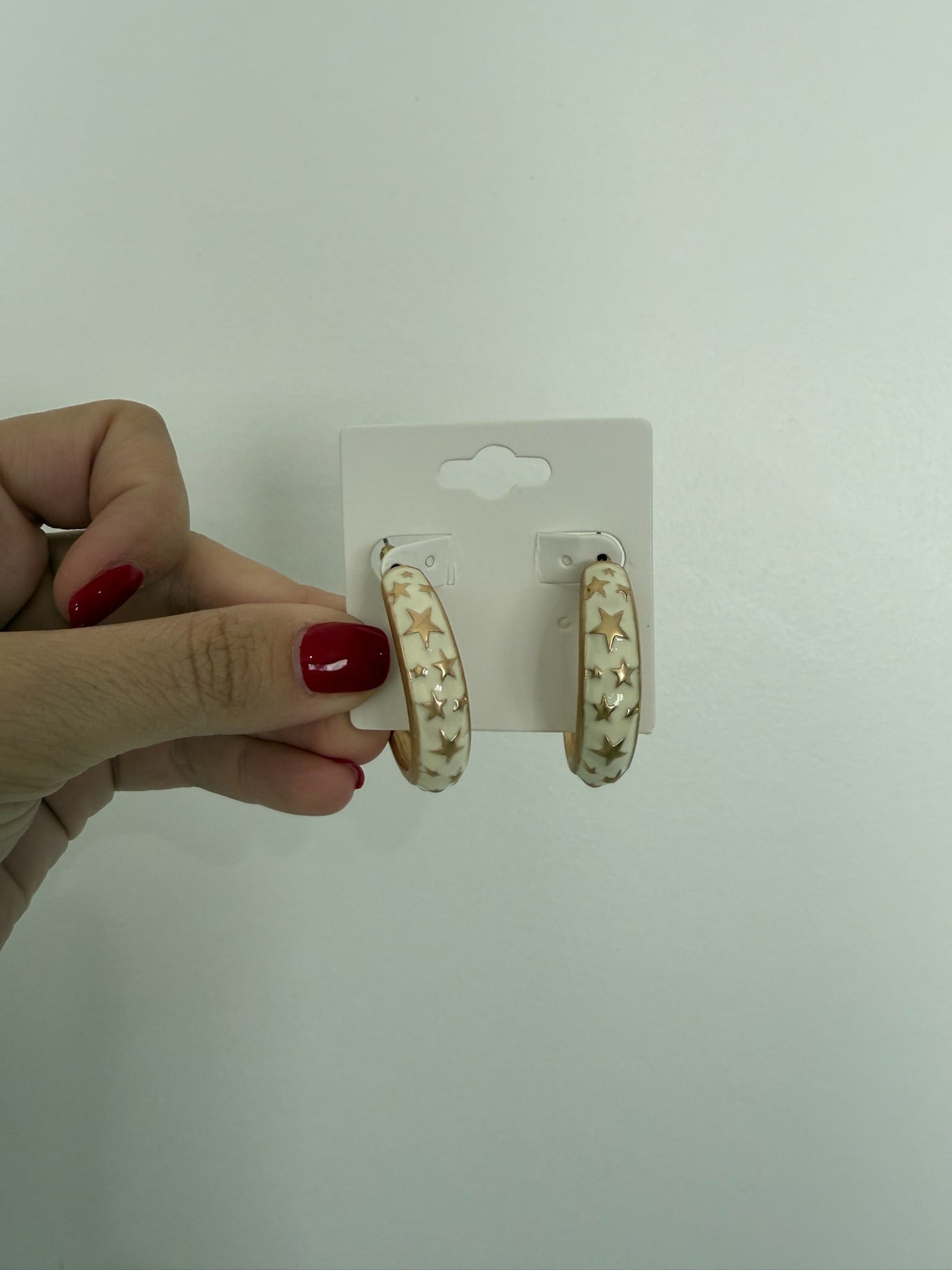 Star Enamel Hoops