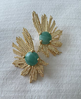 Gold and Natural Stone Feather Style Stunners