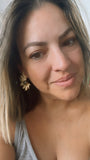 Gold and Natural Stone Feather Style Stunners