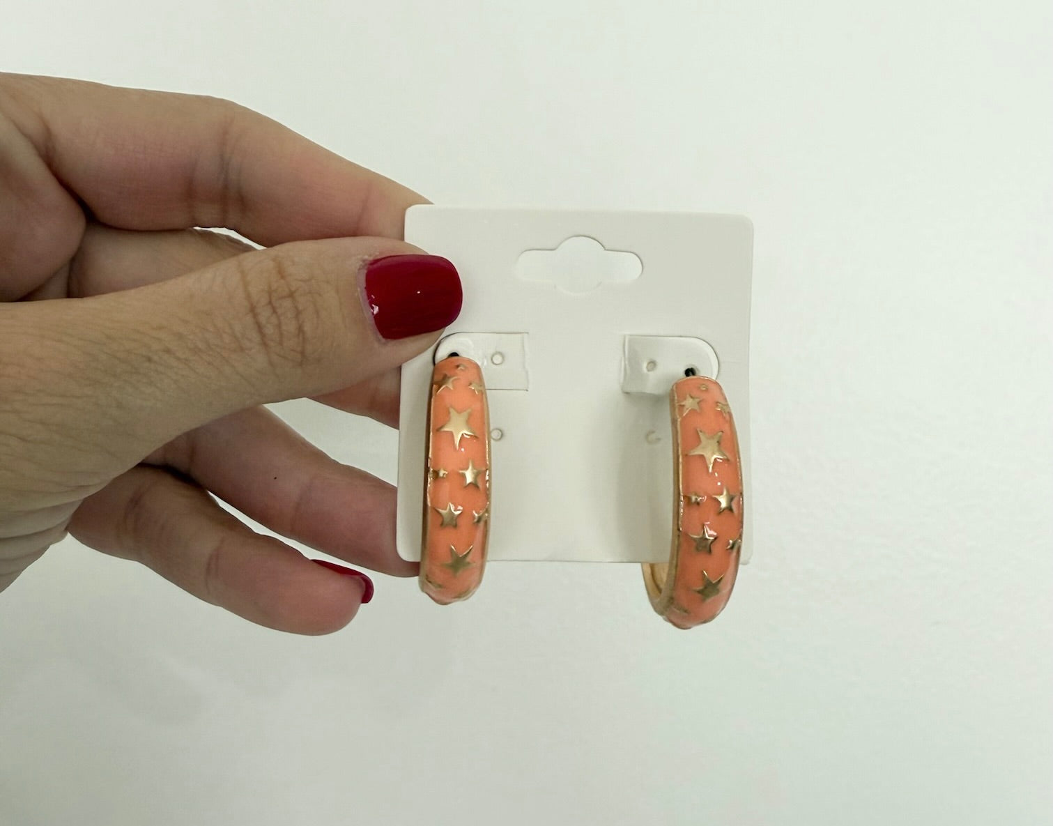 Star Enamel Hoops