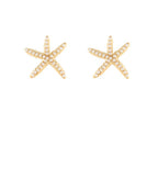 Mini Pearl Starfish Studs