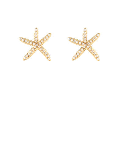 Mini Pearl Starfish Studs