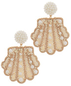 Straw Shells with Pearl Details
