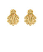 Gold Dipped Sterling Silver Double Seashells