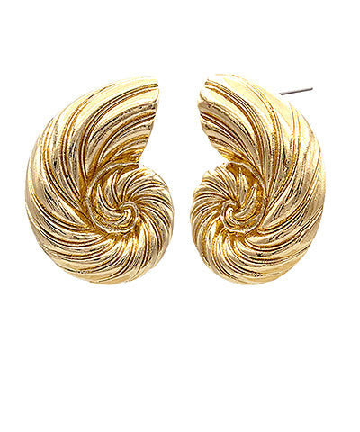 Textured Seashell Studs