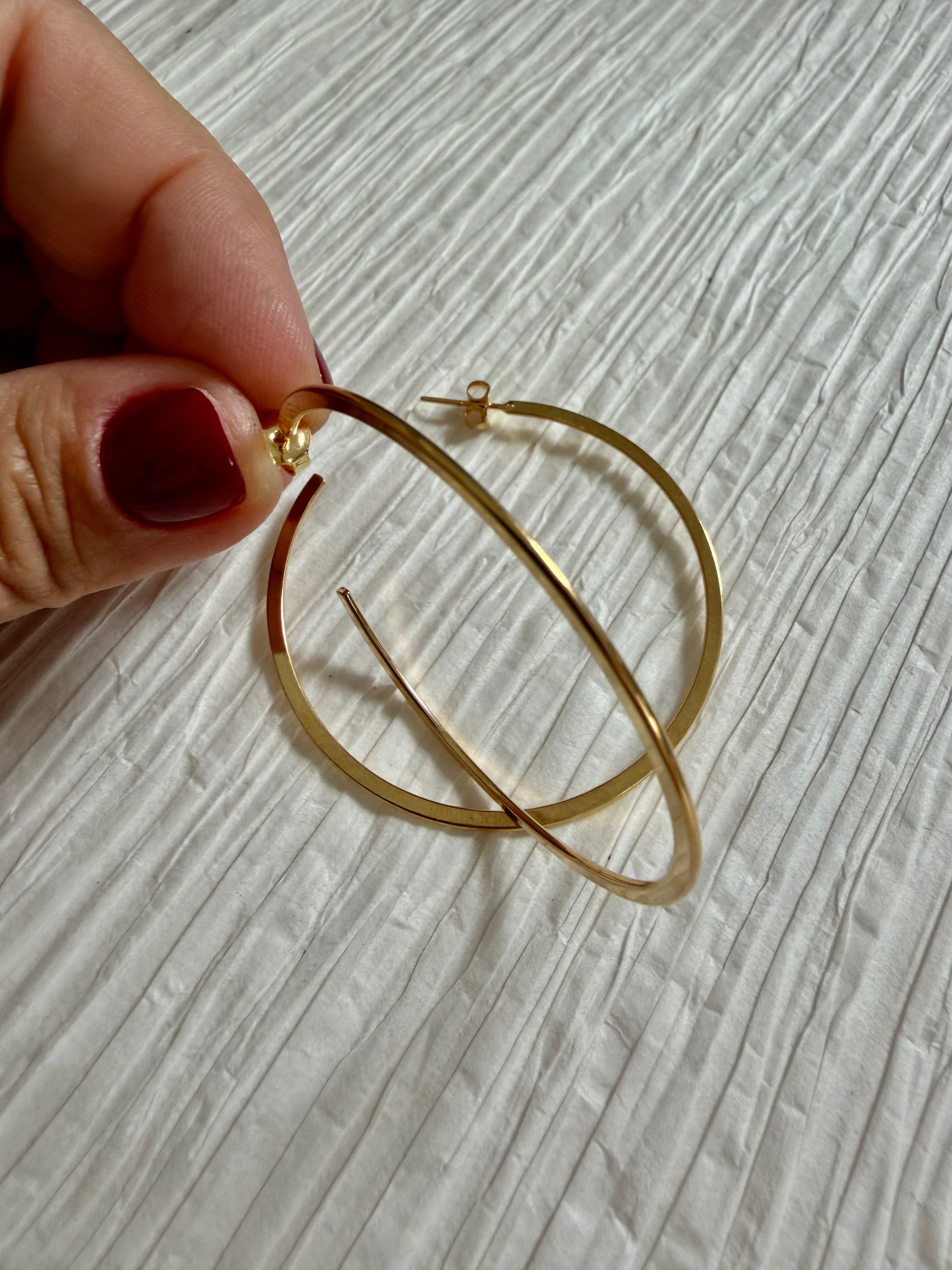 Flat Purse Hoops