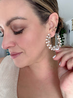 Pearl Sparkle Hoops