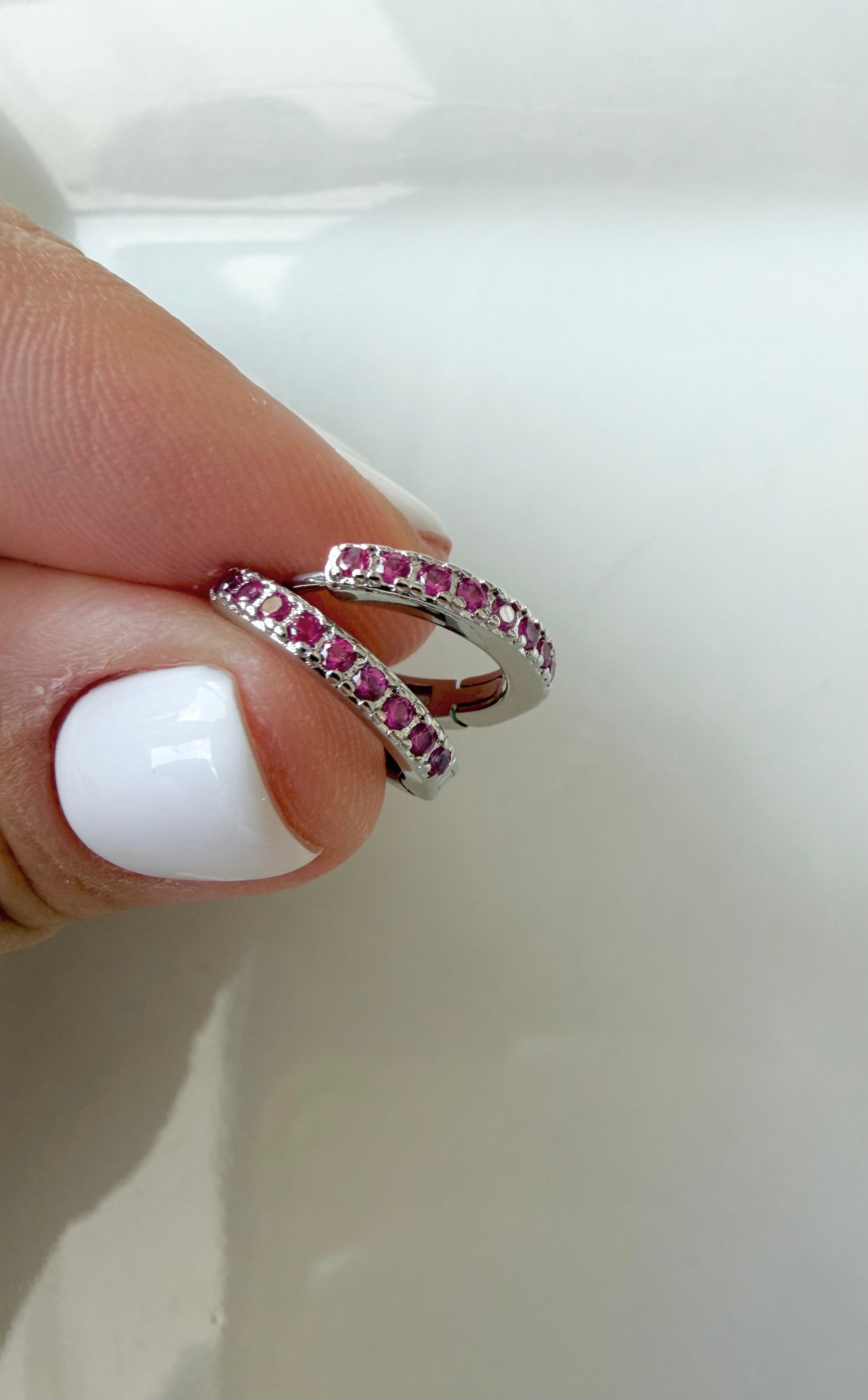 Mini Diamond Hoop Huggie