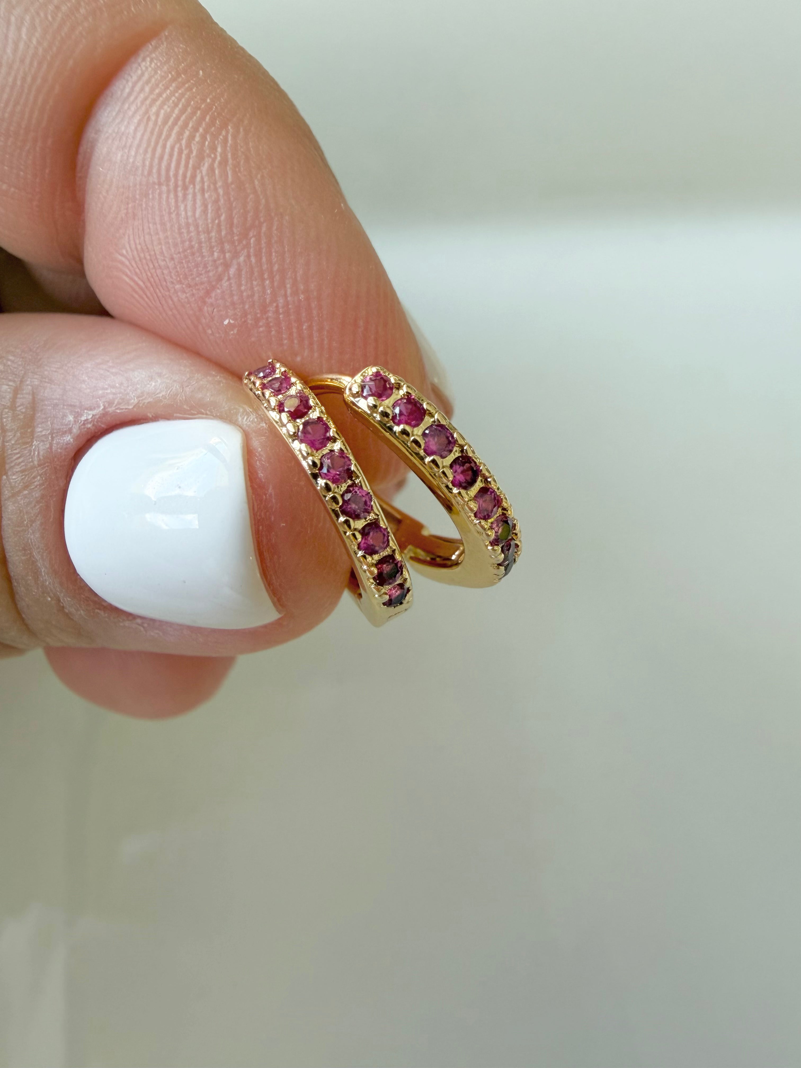 Mini Diamond Hoop Huggie