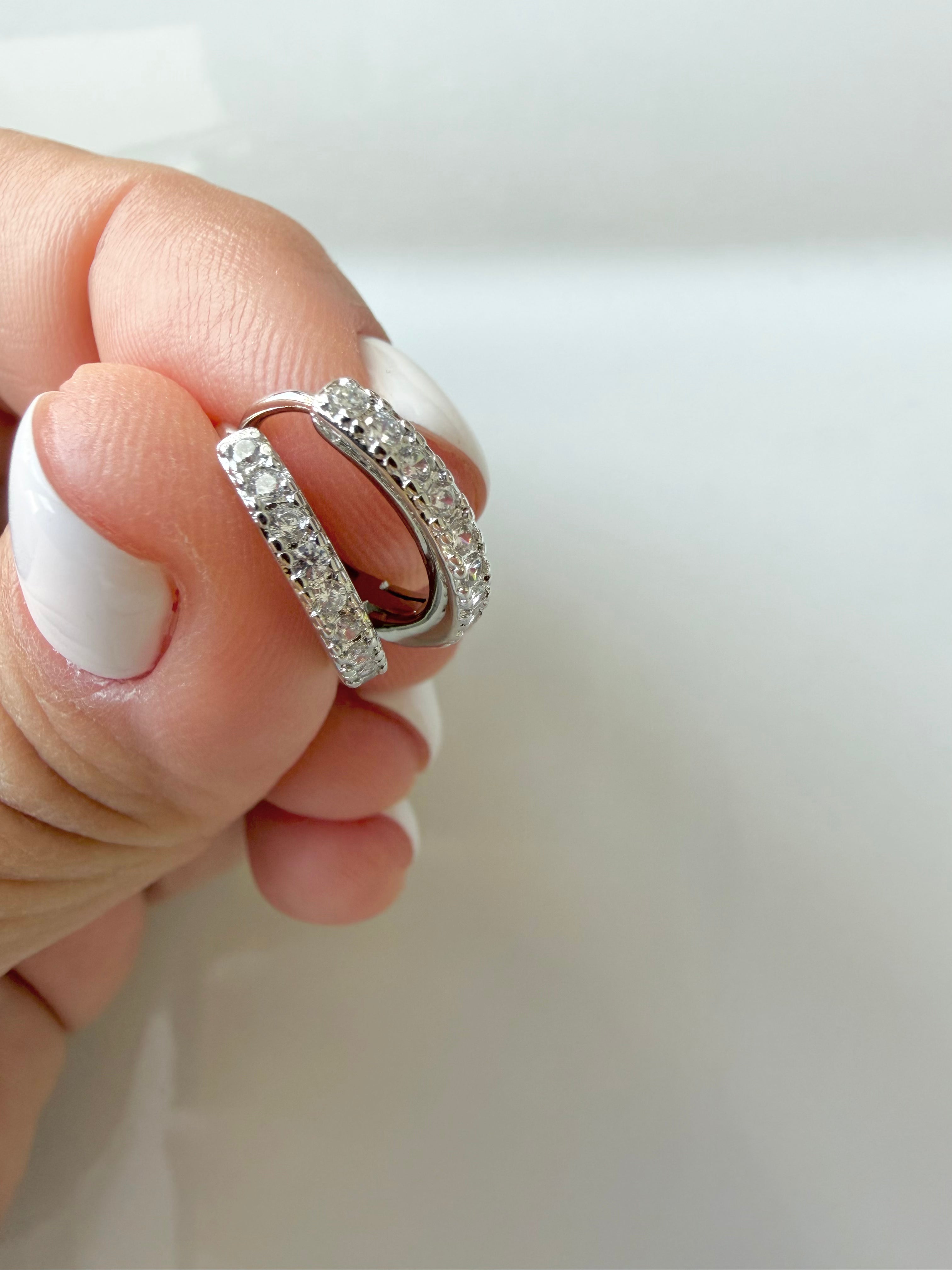 Mini Diamond Hoop Huggie