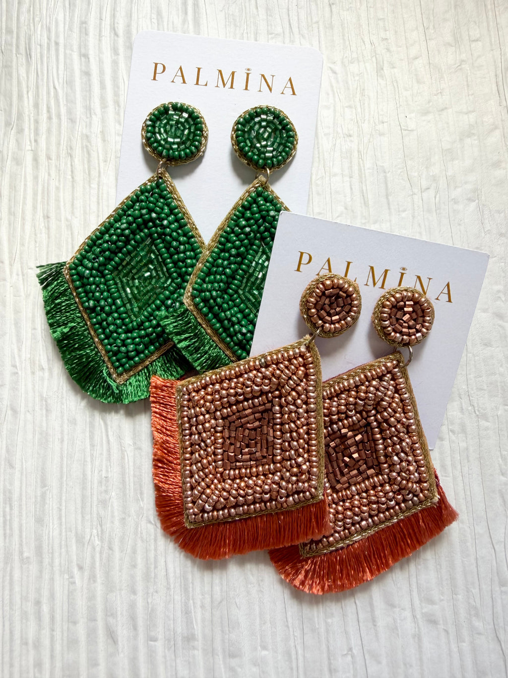 Felt Back Beaded Diamonds
