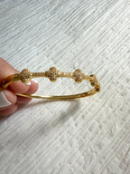 Gold Dipped 5 Clover Bracelet