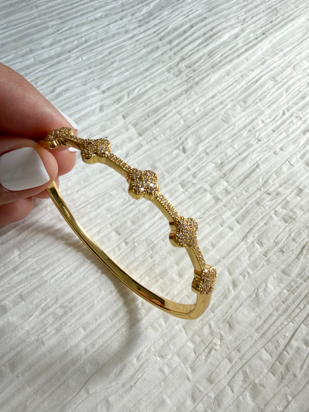 Gold Dipped 5 Clover Bracelet