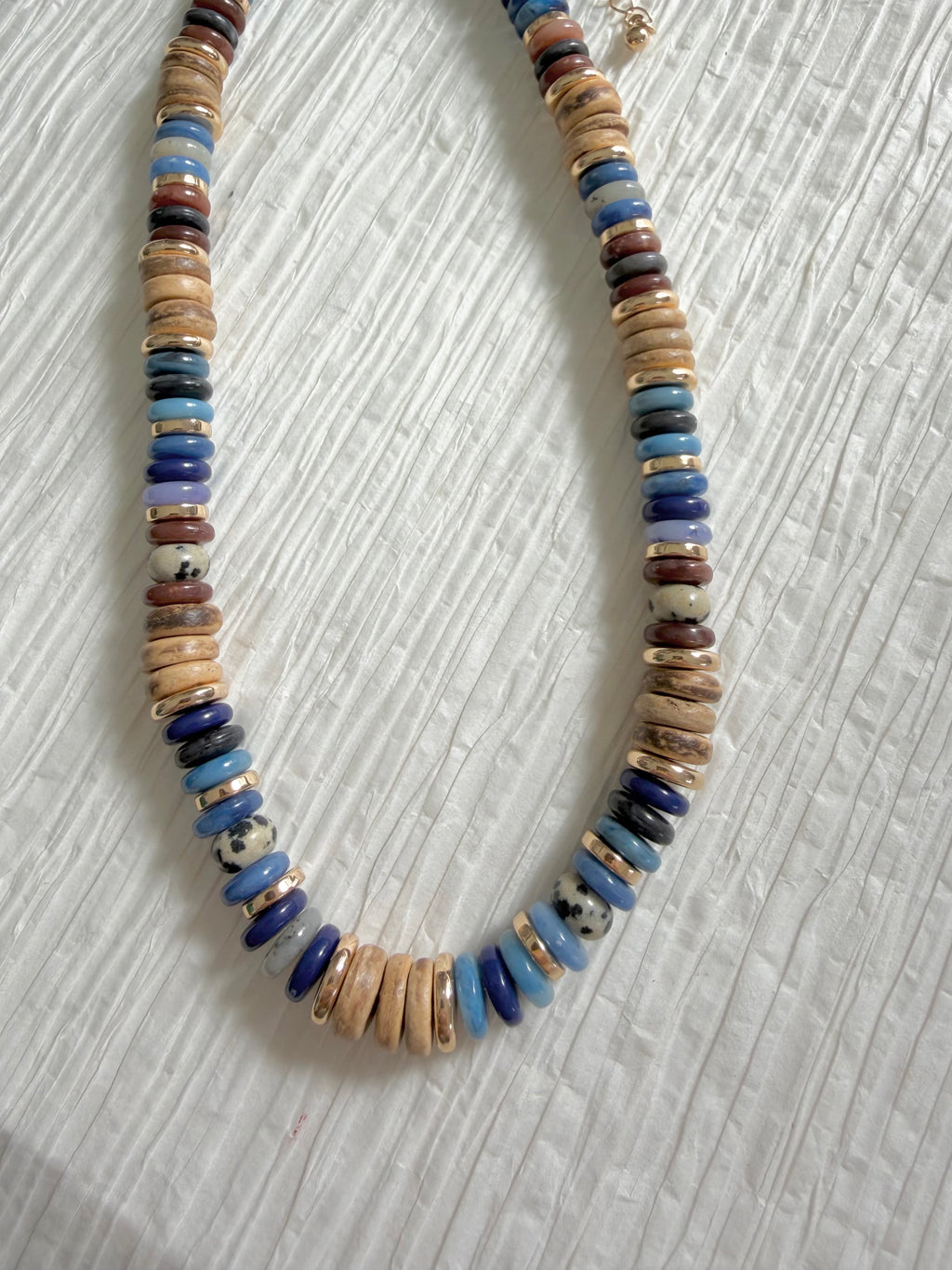 Navy and Natural Necklace