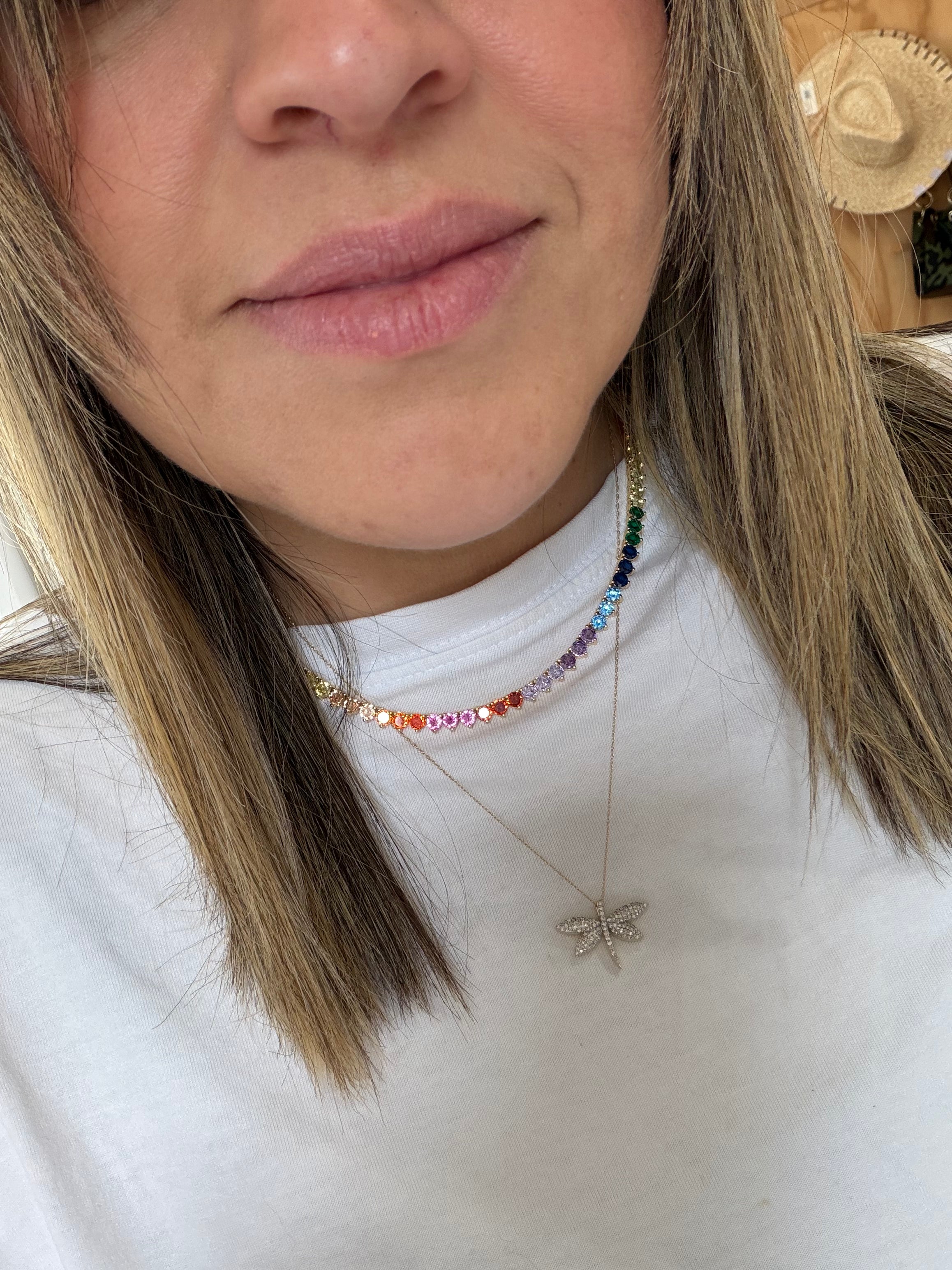 Rainbow Tennis Necklace