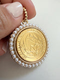 Horse & Pearl Round Charm