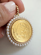 Horse & Pearl Round Charm