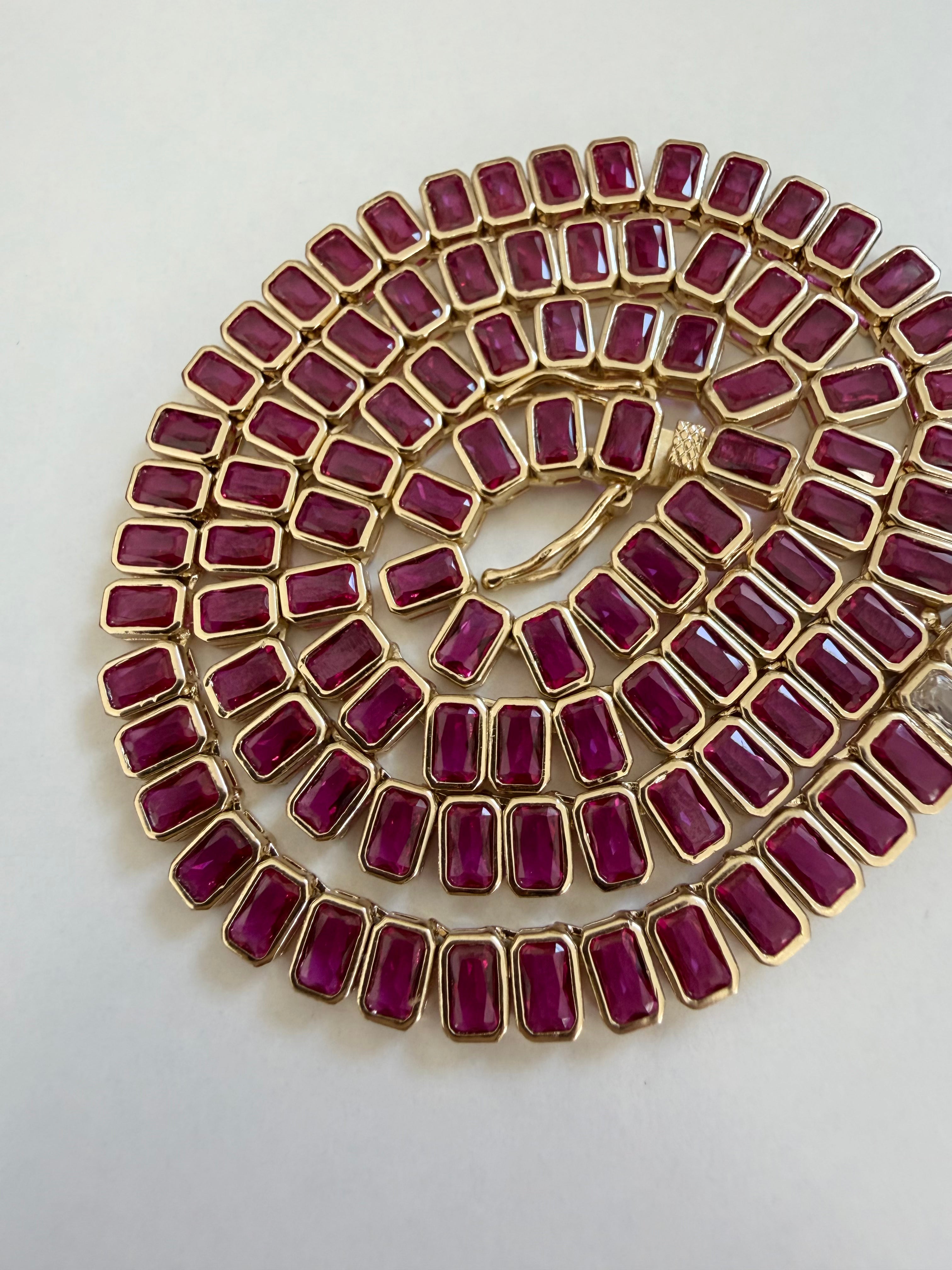 Baguette Tennis Necklace