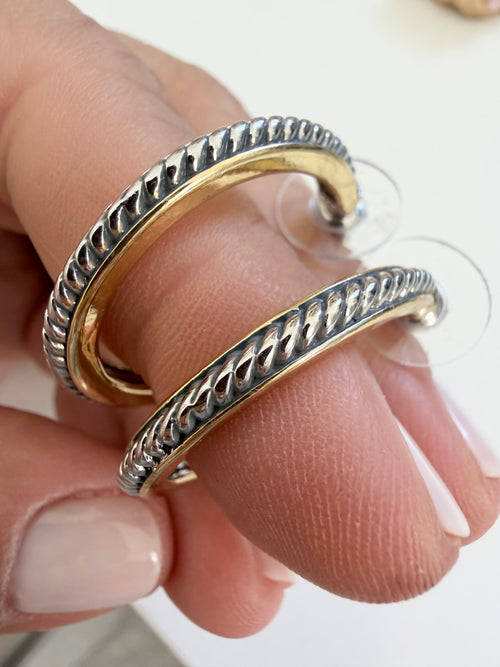 Gold Dipped DY Style Hoop