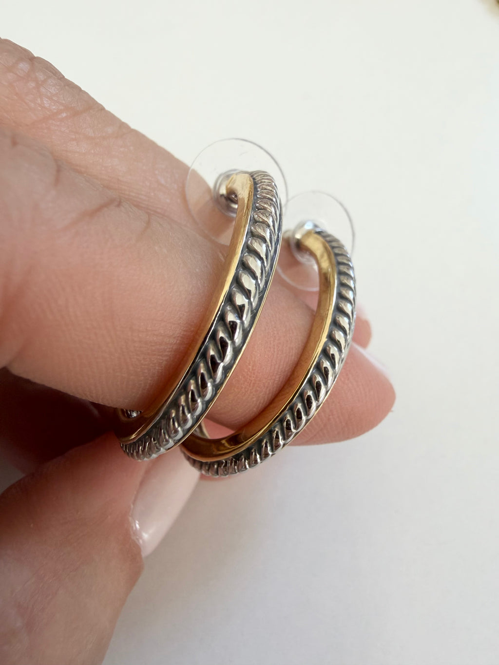 Gold Dipped DY Style Hoop