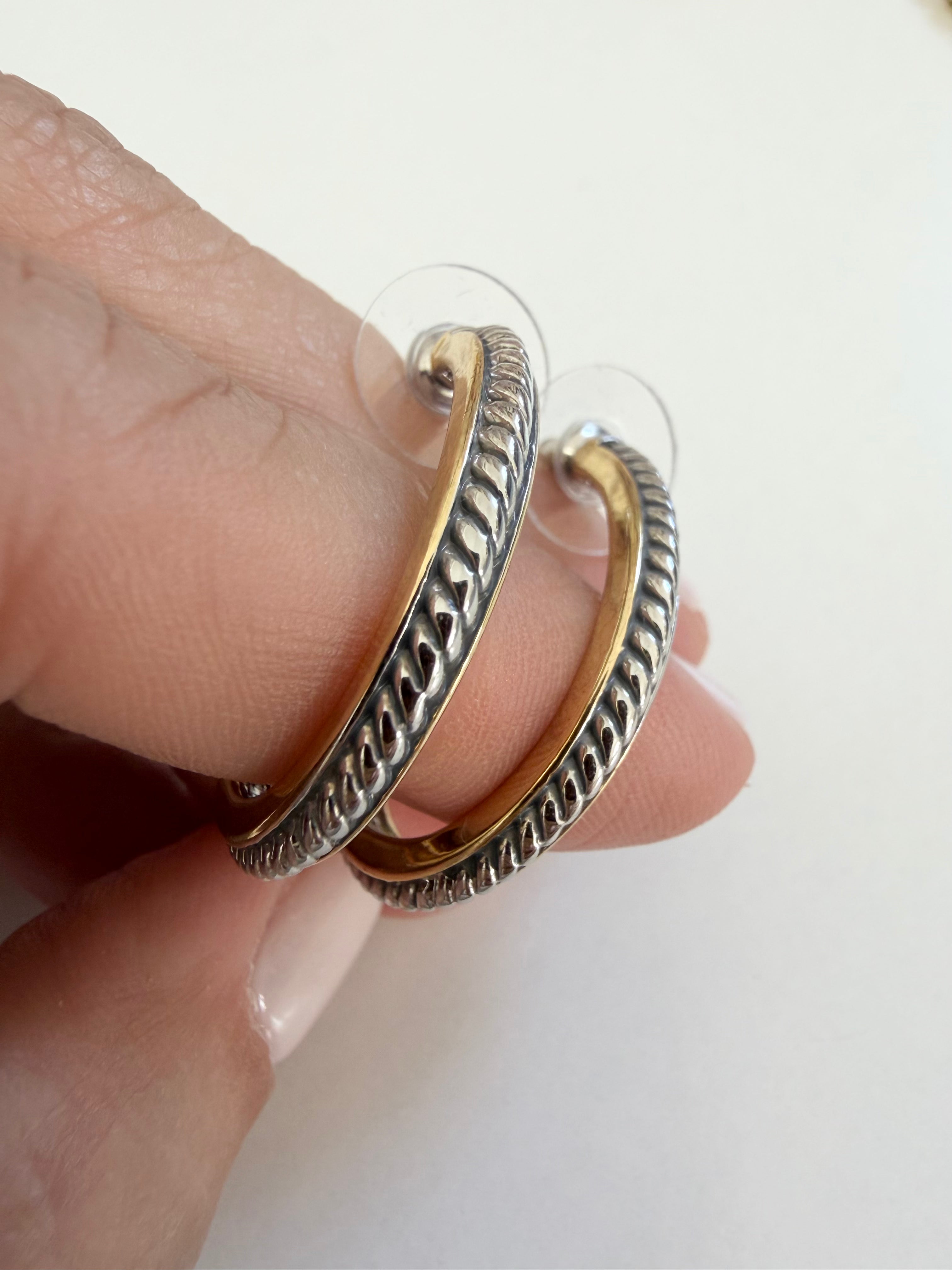 Gold Dipped DY Style Hoop