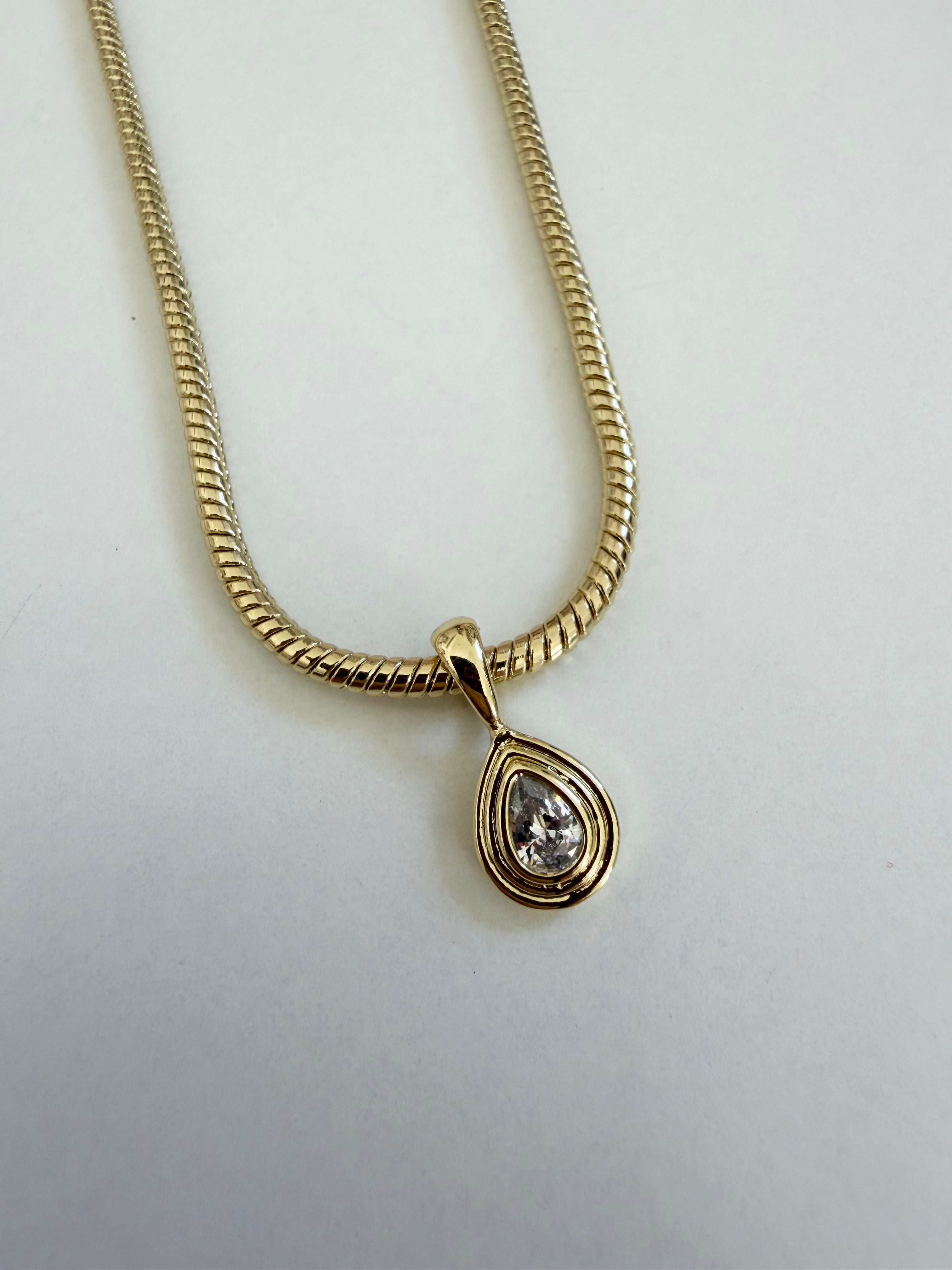 Diamond Teardrop Necklace
