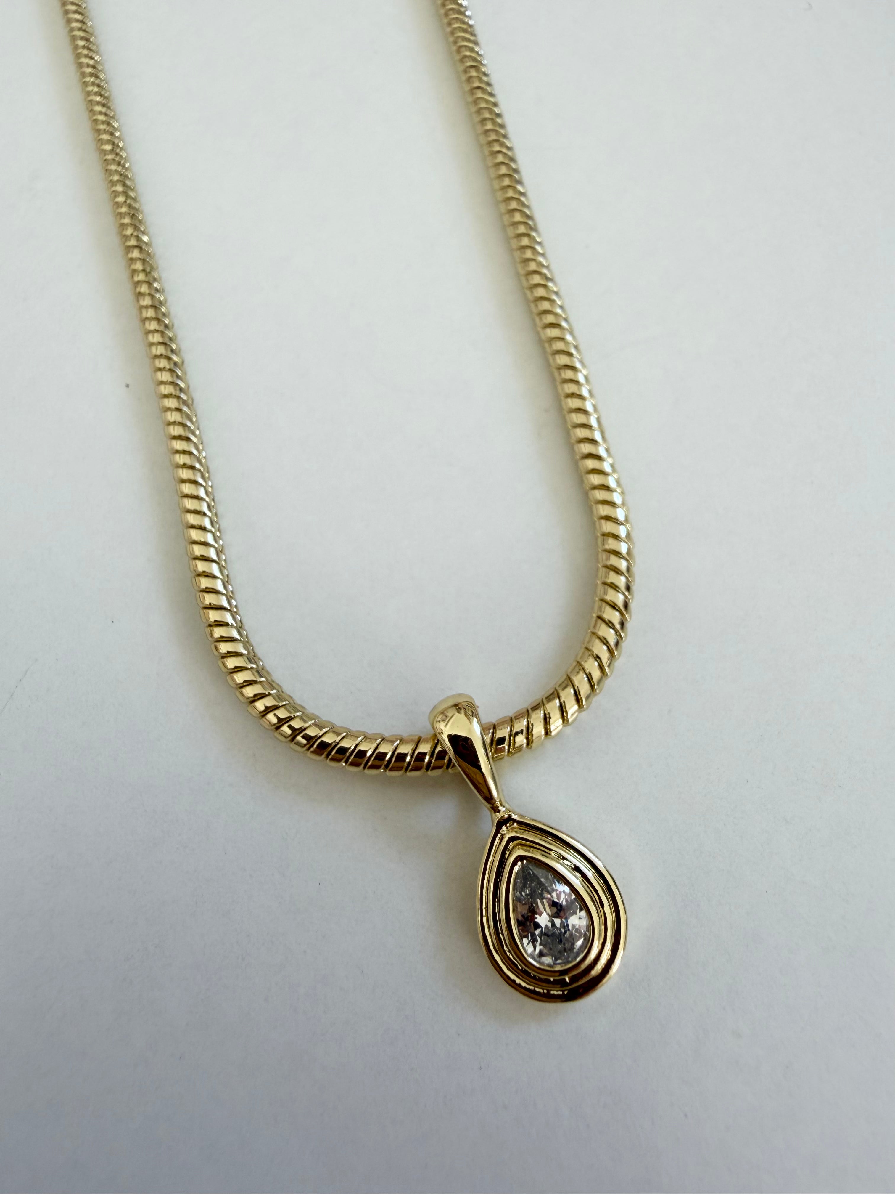 Diamond Teardrop Necklace