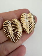 Gold Filled Monsterra Studs