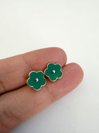 Goldfilled Enamel Daisy Studs