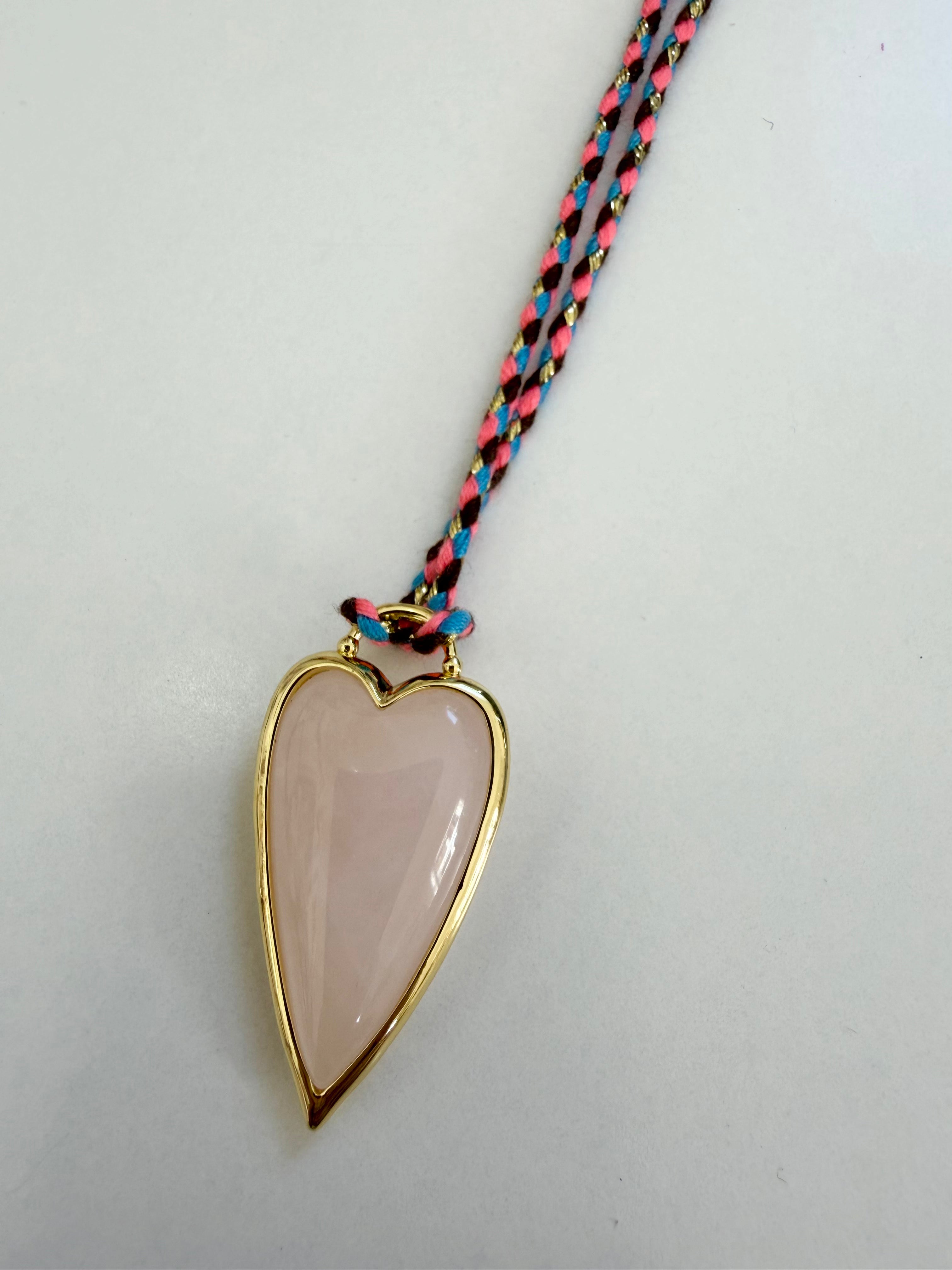 Natural Stone Heart Necklace