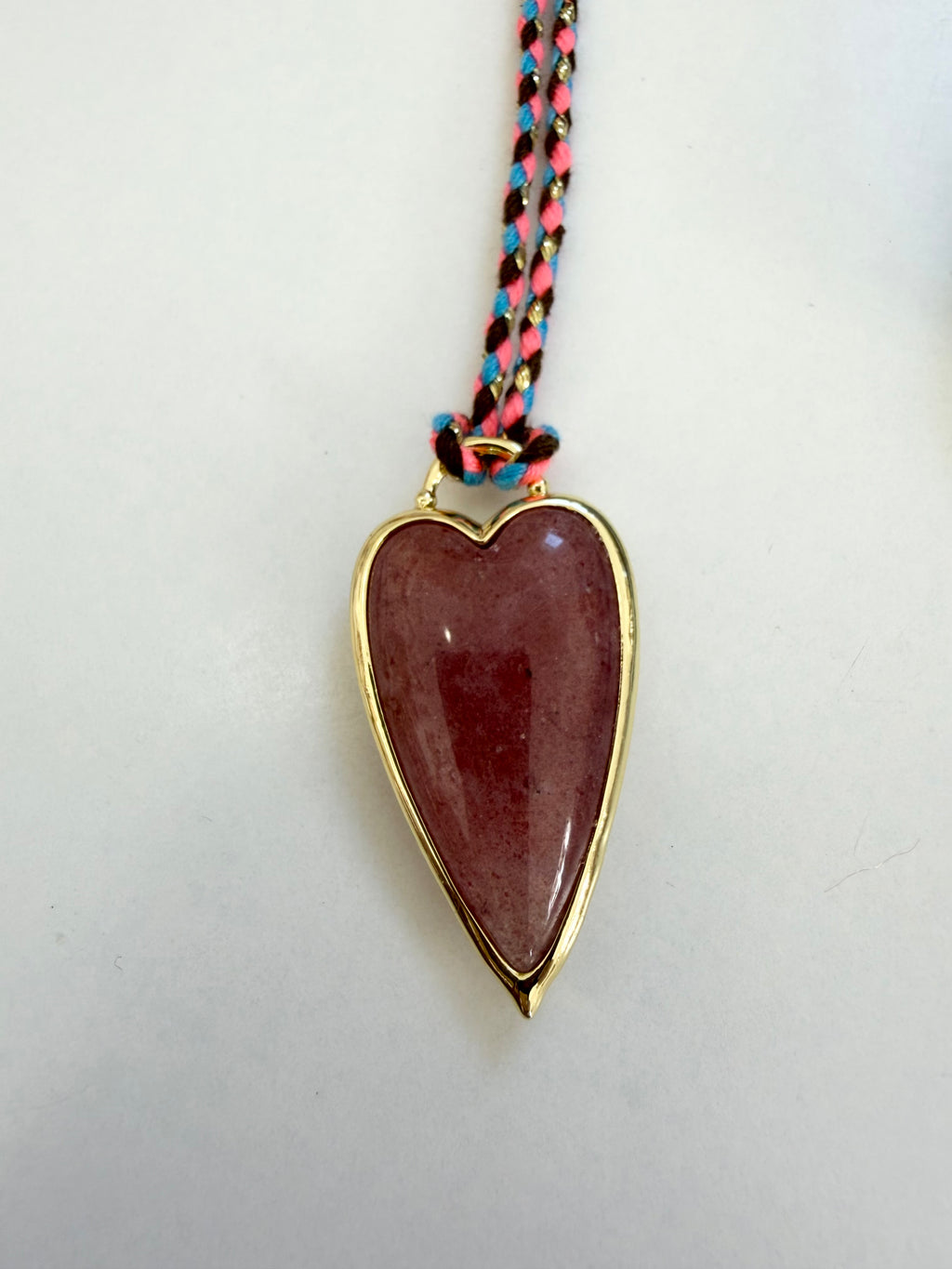 Natural Stone Heart Necklace