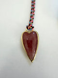 Natural Stone Heart Necklace