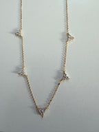 Triple Diamond Clover Quad Necklace