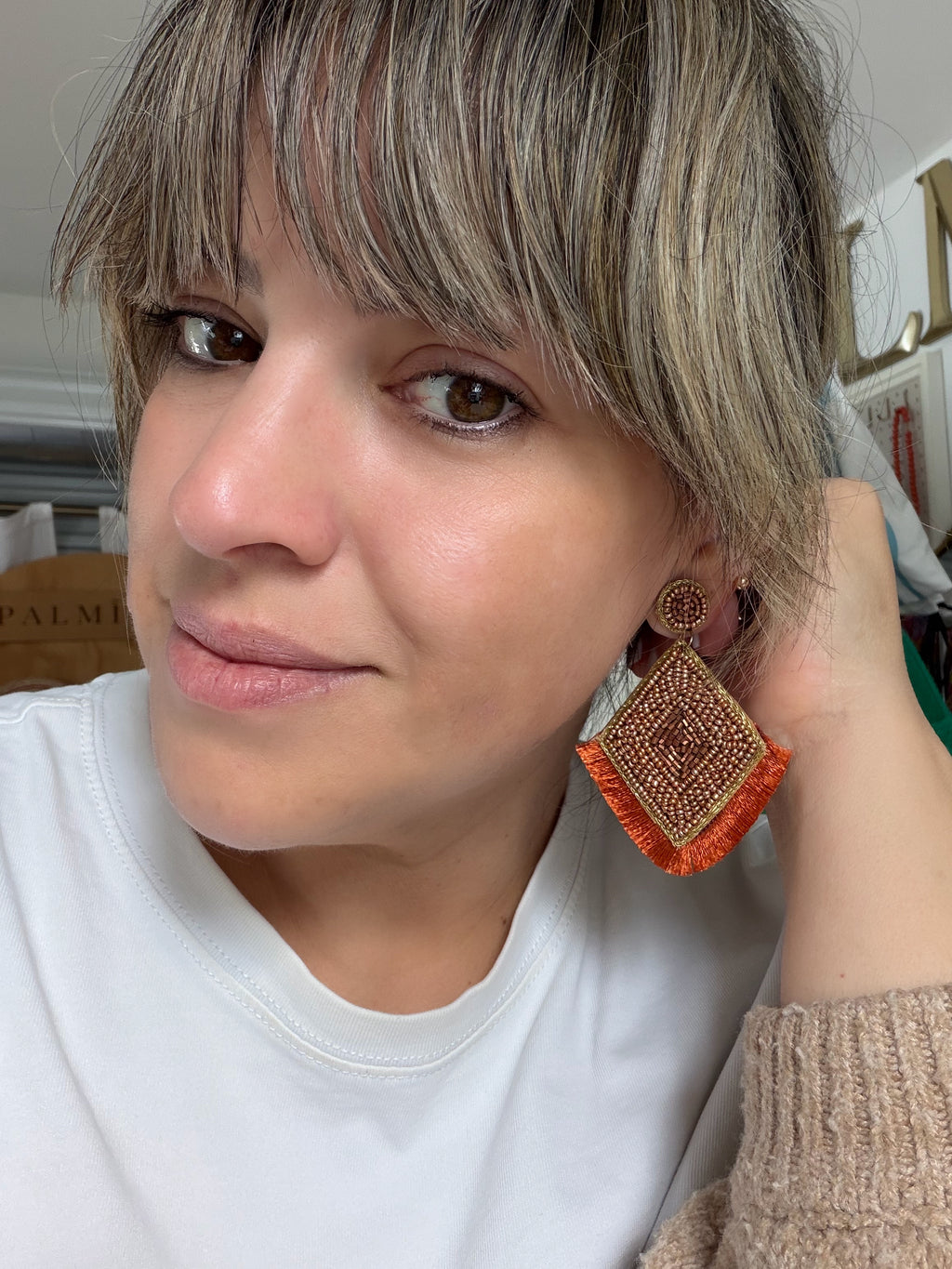 Felt Back Beaded Diamonds