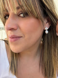 Freshwater Pearl and Diamond Drop