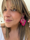 Felt Back Pink Beaded Stunners