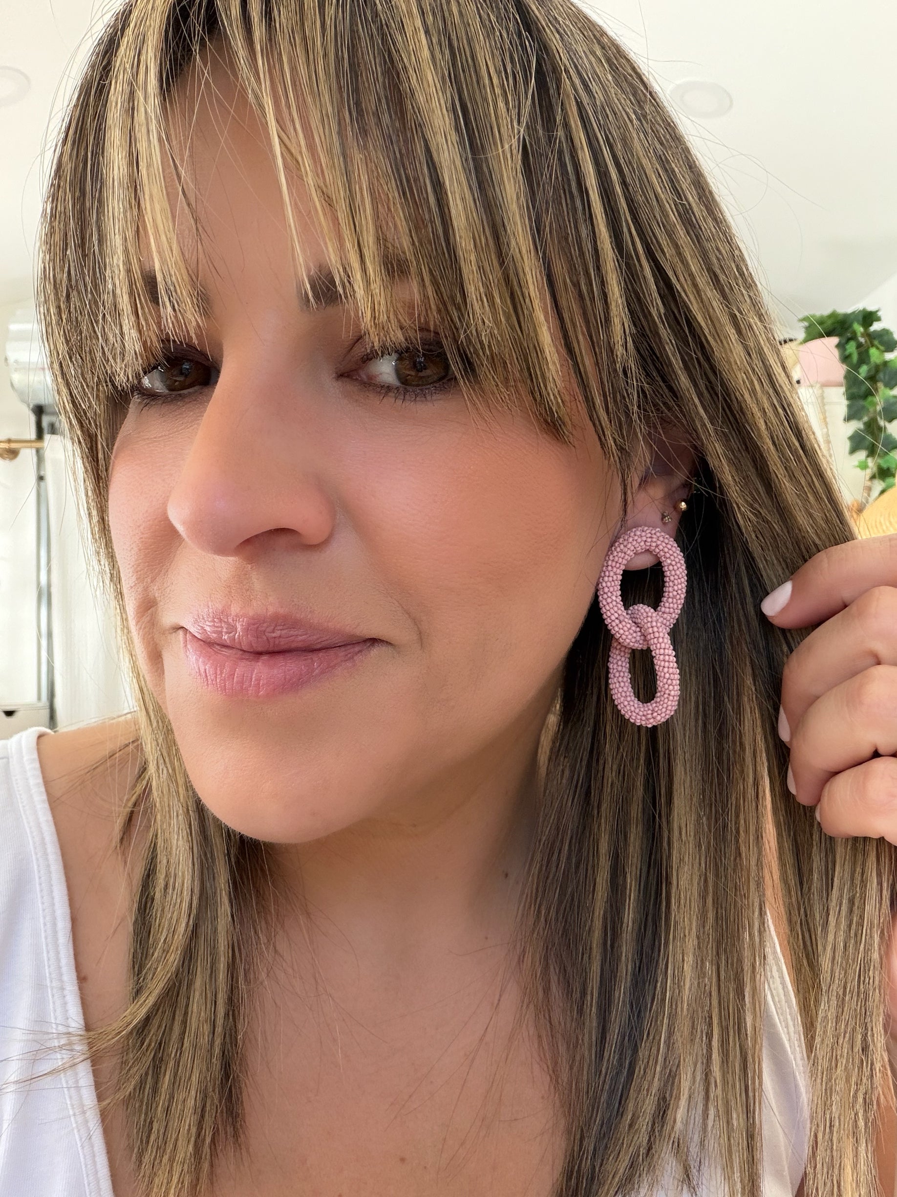Pink Beaded Double Rounds