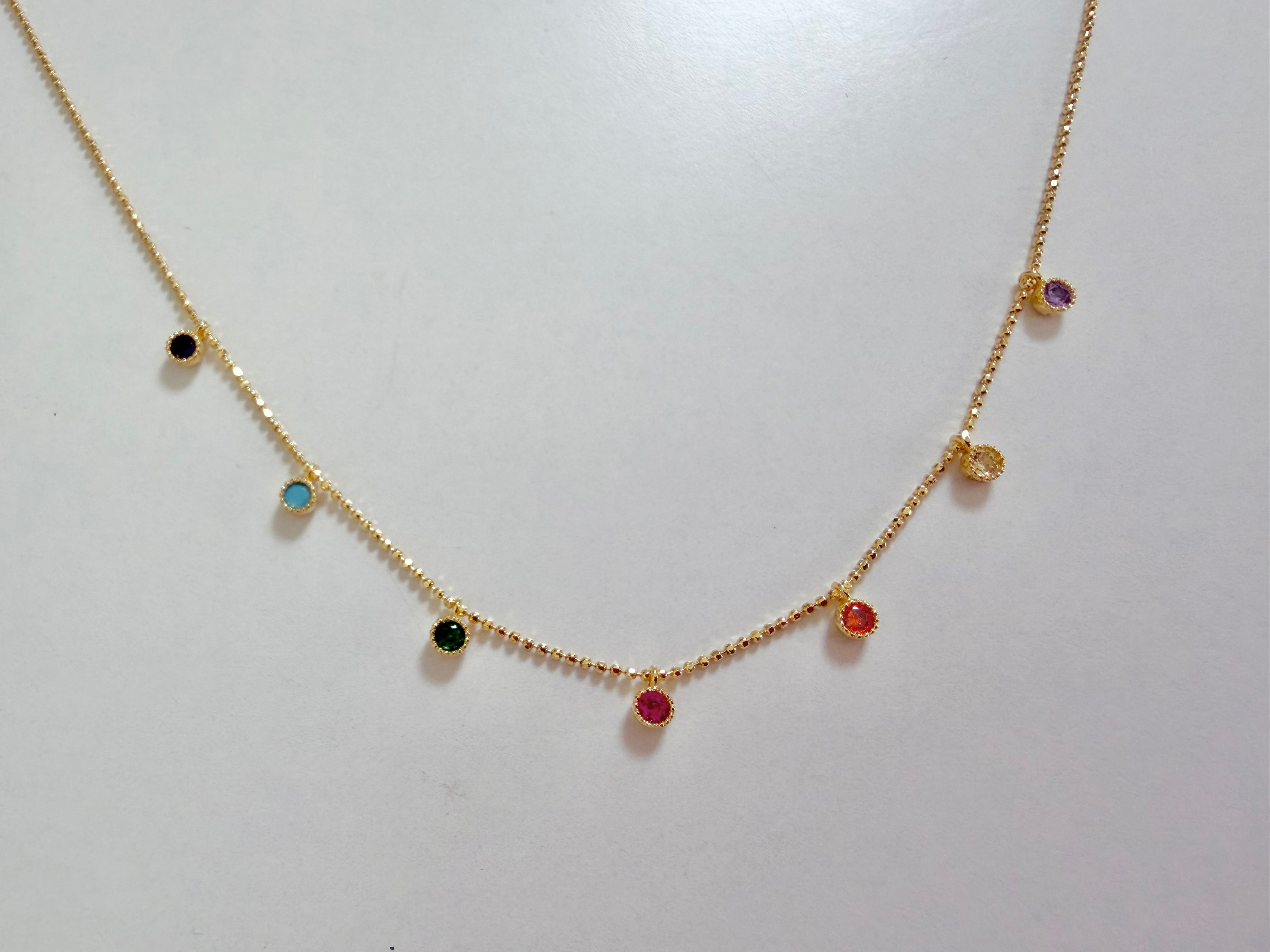 Rainbow Drop Necklace