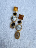 Multi Stone Fall Earrings