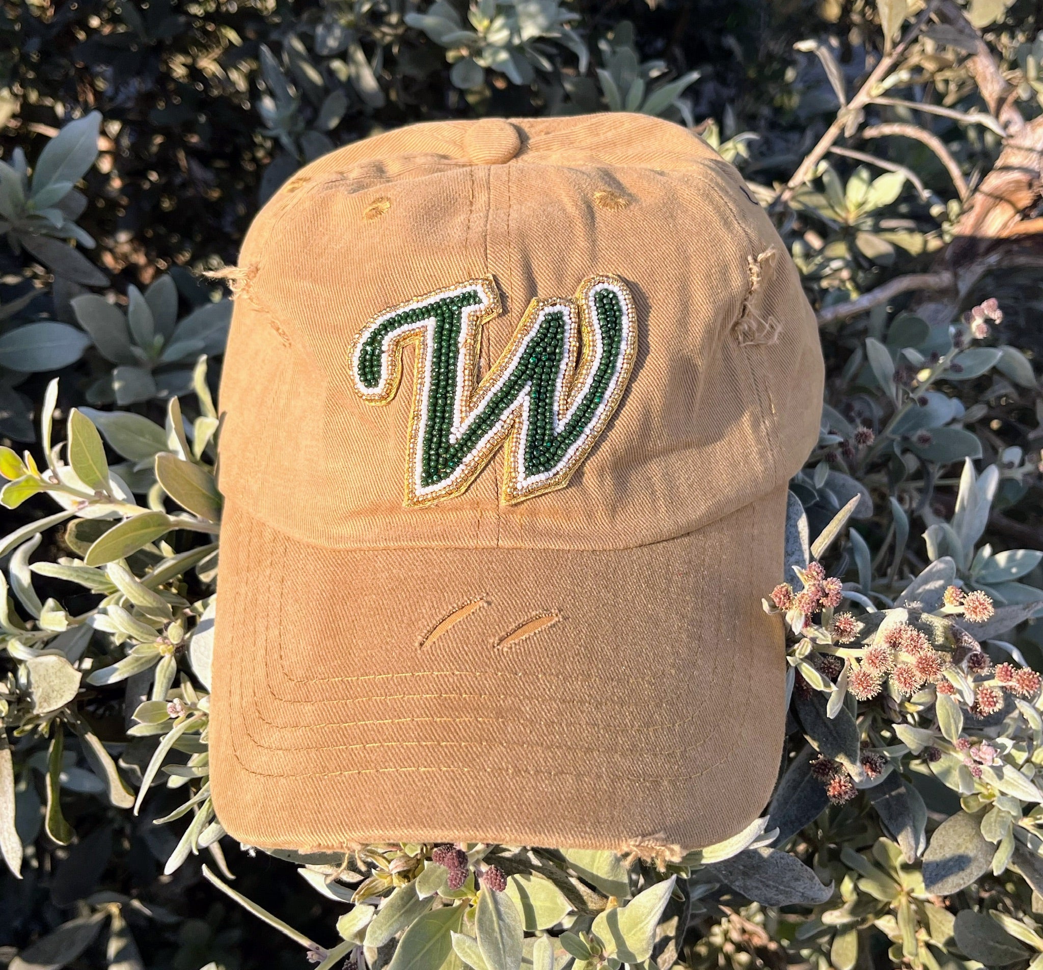 School Spirit Beaded Baseball Hats